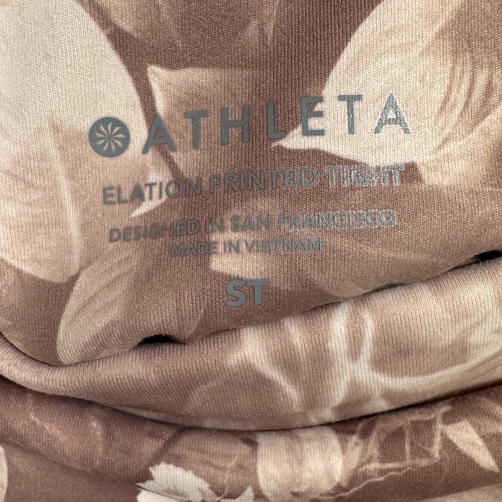 Athleta Elation Printed Tight, Antoinette Velvety Pink, Size ST - Picture 7 of 11